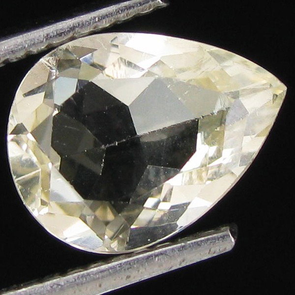 1.05ct Clear Champagne Oregon Sunstone Pear: Excellent hi grade piece; well cut & colored; with treatment