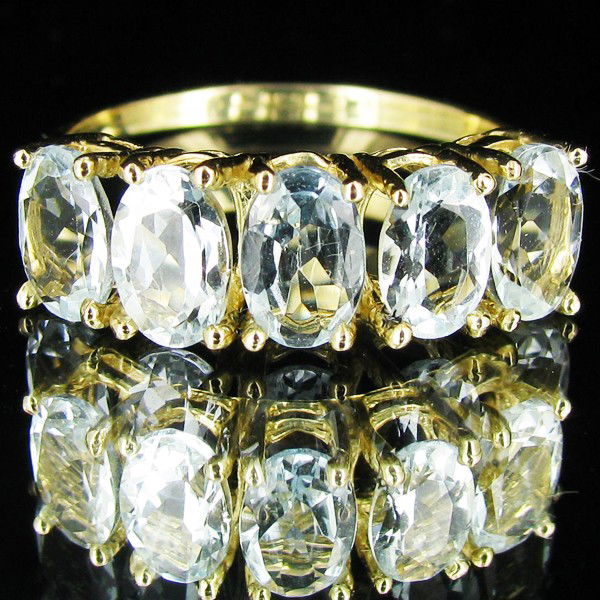 9.28twc Aquamarine 10k Gold Ring: Nice workmanship