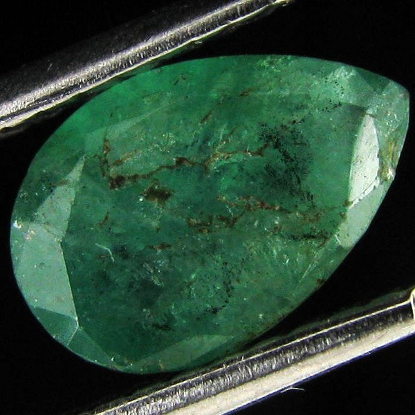 0.99ct Colombian Emerald Pear: Excellent piece; well cut & colored; with treatment