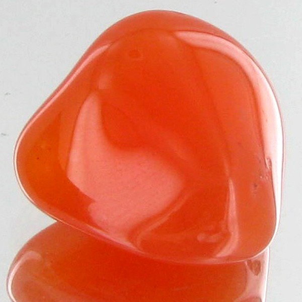21.9ct Carnelian Freeform Cabochon: Excellent and well colored; with treatment