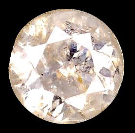 0.10ct Round Cut Unheated White Diamond: Rare high grade natural colored DIAMOND
