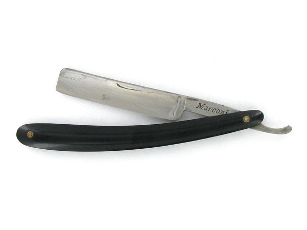 Antique Voigt Bone Handle Razor: Excellent antique piece; 10" open