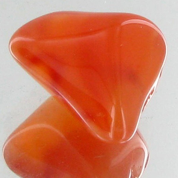 18.2ct Carnelian Freeform Cabochon: Excellent and well colored; with treatment