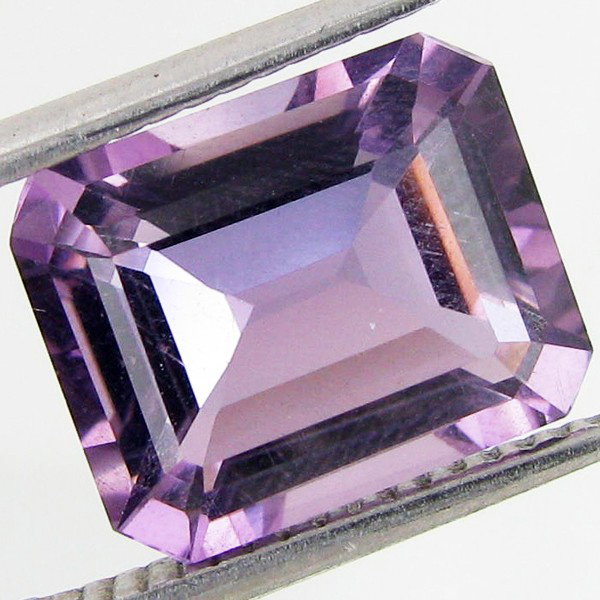4.19ct Purple Amethyst Emerald: Excellent piece; well cut and colored; with treatment