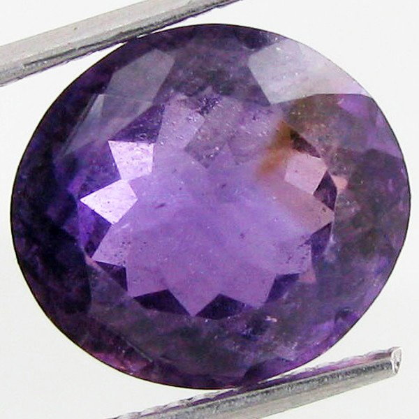 7.44ct Purple Amethyst Oval: Excellent piece; well cut and colored; with treatment