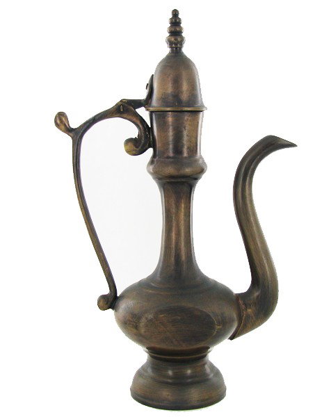 Arabic Style Bronze Teapot: Excellent Heavy Bronze Casting; 12"