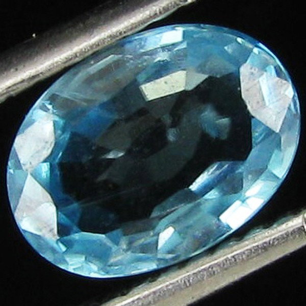 1.62ct Natural Blue Color Zircon Cambodia: Excellent piece; well cut and colored; with treatment