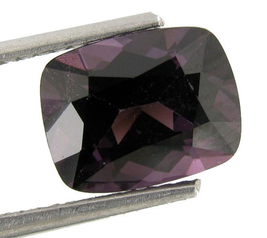 2.52ct Lustrous Natural Purple Spinel Cushion: Excellent piece; well cut & colored; with treatment