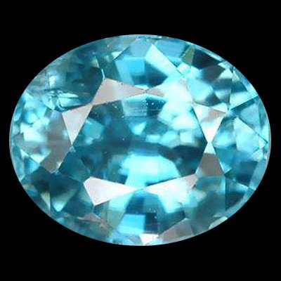 1.36ct Oval Cut Neon Blue Cambodia Zircon: Excellent piece; well cut & colored; with treatment