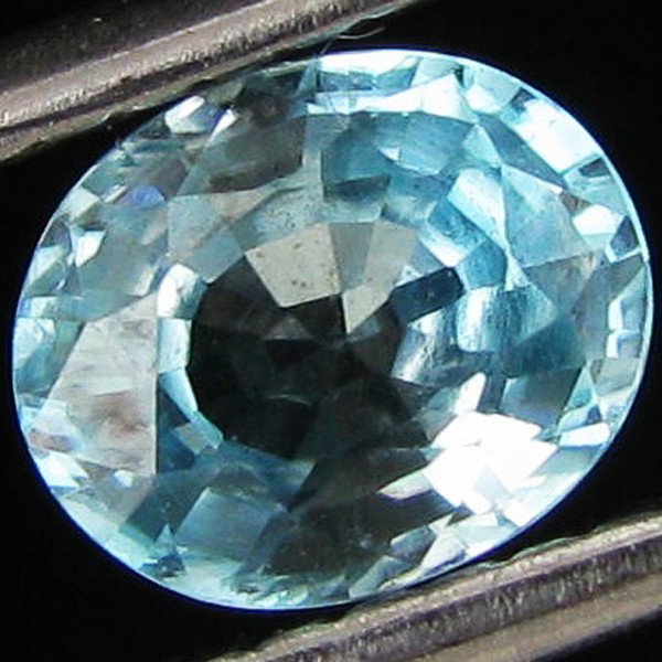 0.85ct Natural Blue Zircon Cambodia Oval: Excellent Piece; well colored and cut; with treatment
