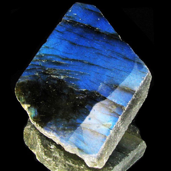 307.85ct Flashy Peacock Color Labradorite Slab: Excellent and well colored; with treatment