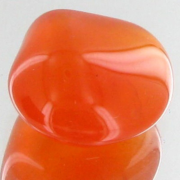 14.15ct Carnelian Freeform Cabochon: Excellent and well colored; with treatment