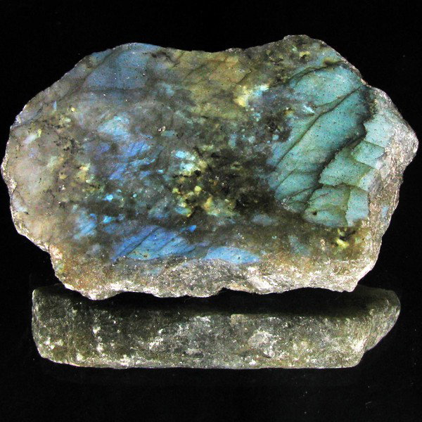 266.9ct Flashy Peacock Color Labradorite Slab: Excellent and well colored; with treatment