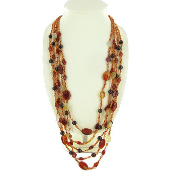 1170twc Carnelian Agate Necklace: Excellent well-crafted piece