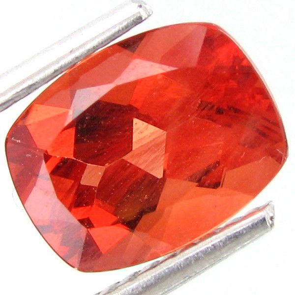 1.66ct Natural Red Andesine Labradorite: Excellent specimen; well cut & colored; with treatment