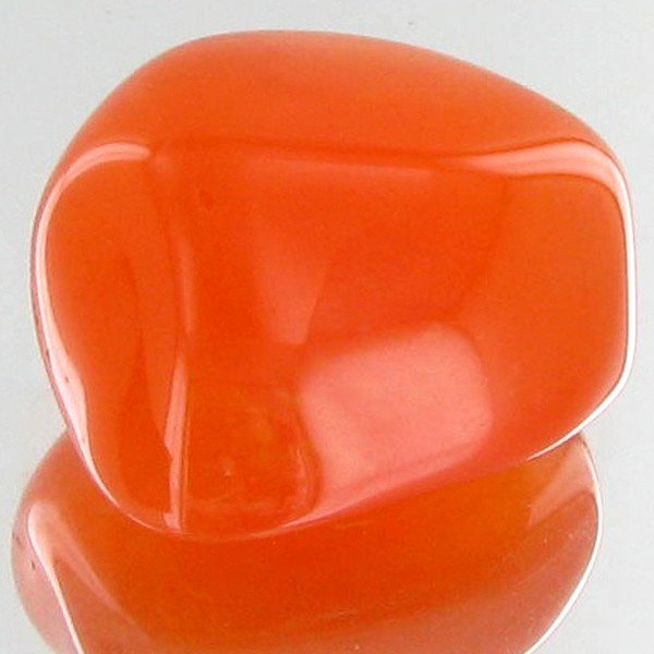 28.15ct Carnelian Freeform Cabochon: Excellent and well colored; with treatment