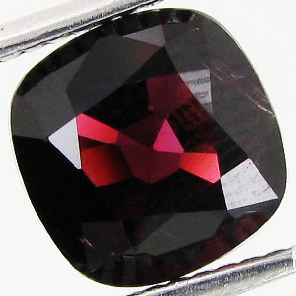 2.6ct Natural Cushion Burma Red Spinel: Excellent piece; well cut & colored; with treatment