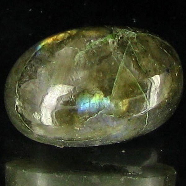 16.17ct RARE Translucent Labradorite Cabochon: Excellent Piece; well colored and cut; with treatment