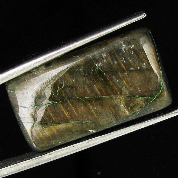 14.5ct Labradorite Cabochon: Excellent piece; well cut & colored; with treatment