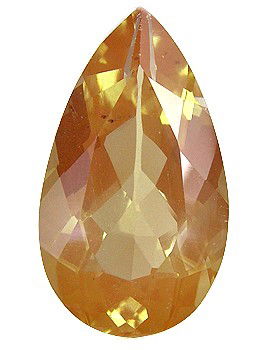 8.35ct Wonderful Red Andesine Labradorite Pear: Rare natural stone with treatment; well colored with excellent light pattern