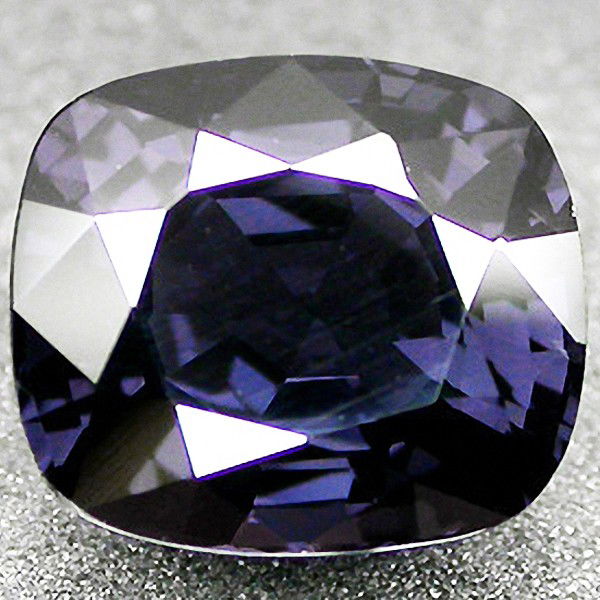 4.37ct Natural Unheated Black Purple Spinel: Excellent piece; well cut and colored; NO treatment