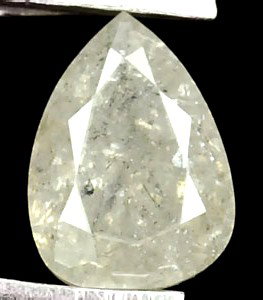 .45ct Pear Cut Unheated White Diamond: Rare high grade natural colored DIAMOND