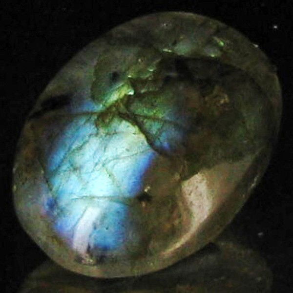 12.81ct RARE Translucent Labradorite Cabochon: Excellent Piece; well colored and cut; with treatment