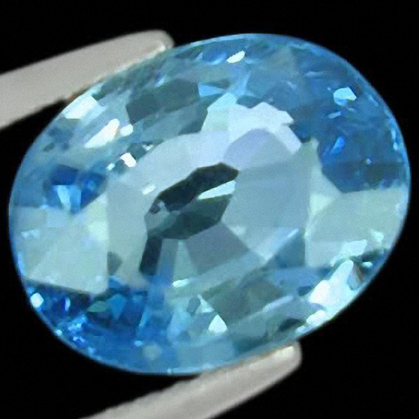 6.80ct Brilliant Clean Blue Zircon Natural: Excellent piece; well cut and colored; with treatment