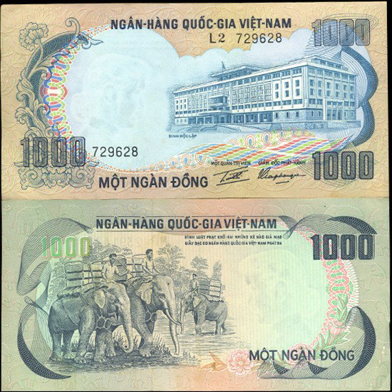 1972 Vietnam 1000 Dong Crisp Circulated: Scarce issue