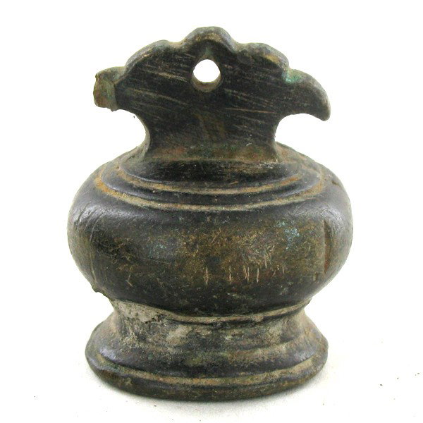 Antique Urn Shaped Bronze Opium Weight 1800s: Excellent RARE 1800s Chiang Mai Piece; 147g