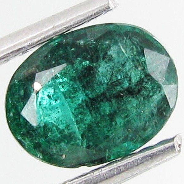 .95ct Oval Deep Green Colombian Emerald Colombia: Excellent piece; Well cut and colored; with treatment