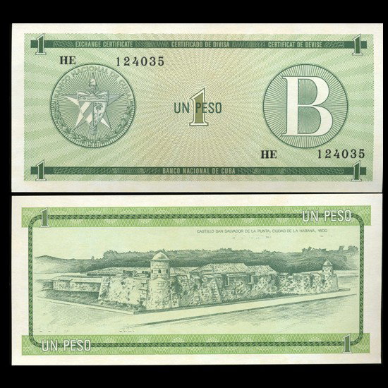 1985 Cuba 1p Foreign Exch Crisp Unc RARE Ser B: Scarce high grade issue