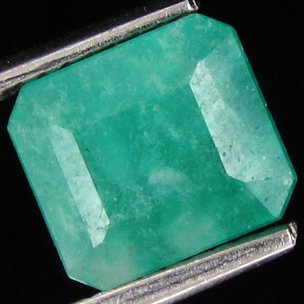 1.43ct Mint Green Colombian Emerald: Excellent piece; well cut & colored; with treatment