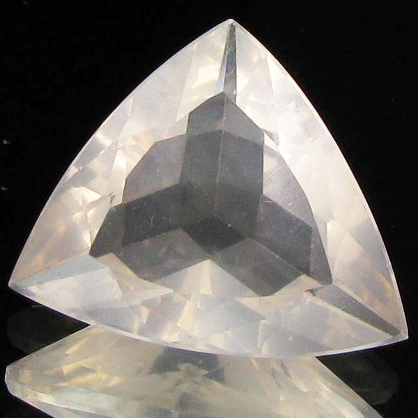 18.50ct Clear Misty Moonstone Cut Trillion: Excellent piece; well cut & colored; with treatment