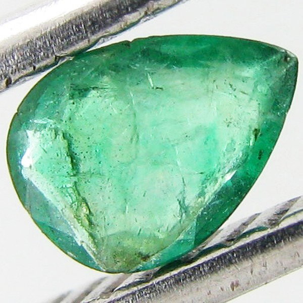 0.2ct Colombian Emerald Pear EST: $12 - $24 (GEM-89: Excellent piece; well cut & colored; with treatment