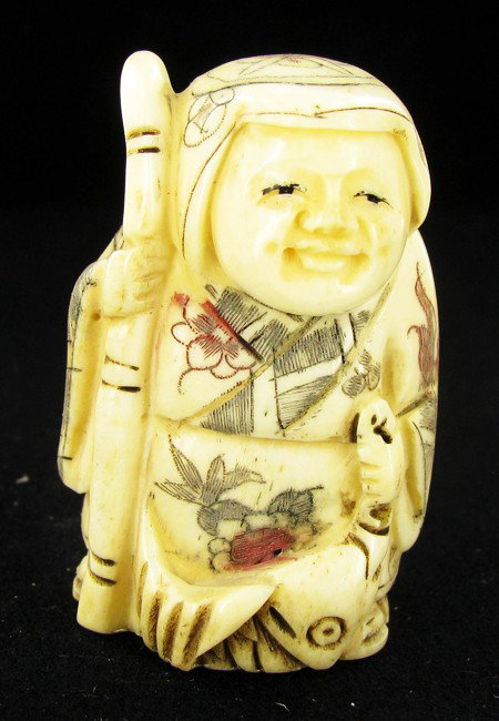 Chinese Handcarved Bone Netsuke EST: $45 - $90 (C: Excellent handcarved piece; 2"
