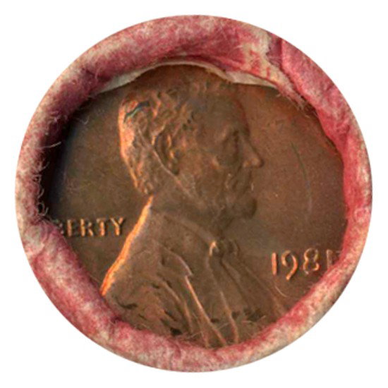 1981 Linc 1c BU RARE UnOpened Bank Roll 50 GEMS ES: Extremely Rare 30 year old never opened bank roll; end coins look GEM; huge GEM or Error/Variety potential; Just look at these GEM values MS66 $55; MS67 $245; MS68 $2500!!!