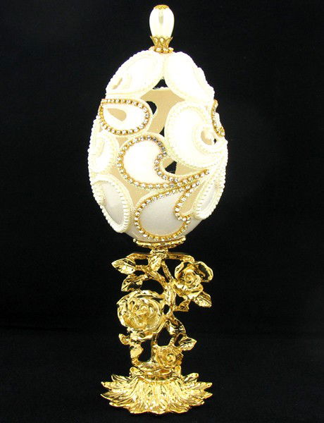 Fabrege Style Decorative Cut Out Egg EST: $450 - $: Well crafted; 8"