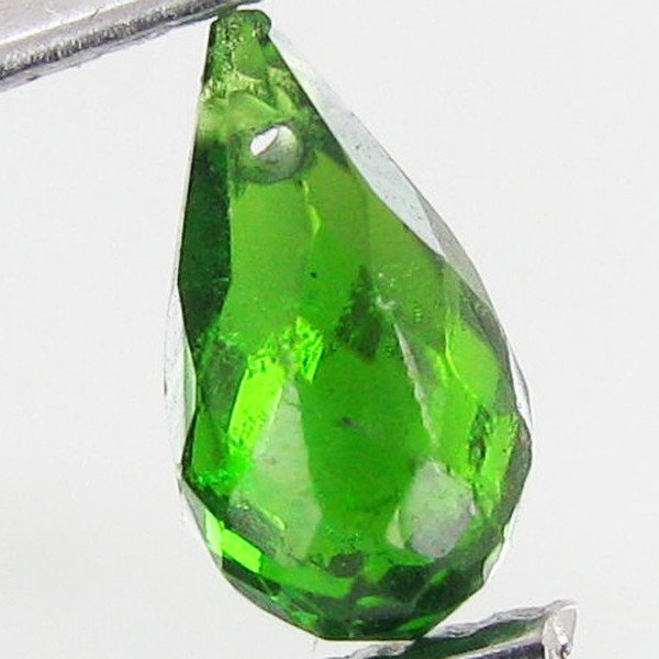 0.6ct Chrome Diopside Briolette EST: $9 - $18 (G: Excellent piece; well cut and colored; with treatment