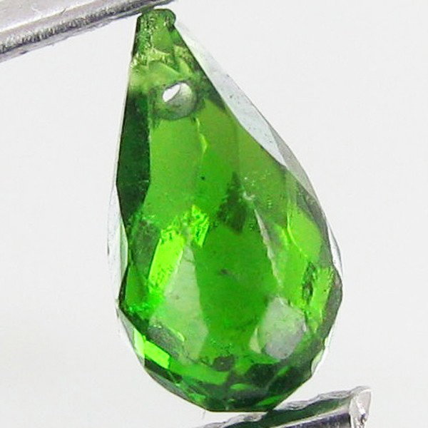 0.5ct Chrome Diopside Briolette EST: $9 - $18 (GM: Excellent piece; well cut and colored; with treatment