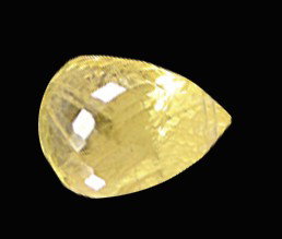 .5ct Top Golden Yellow Sapphire Briolette EST: $9 : Excellent piece; well cut & colored; with treatment
