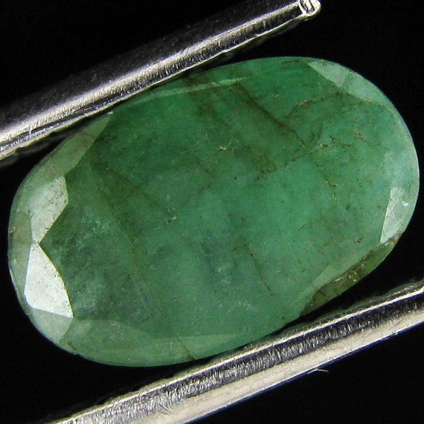 1.23ct Colombian Emerald Oval: Excellent piece; well cut & colored; with treatment