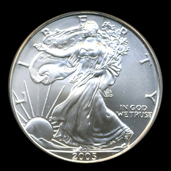 2005 Silver Eagle Graded GEM MS70