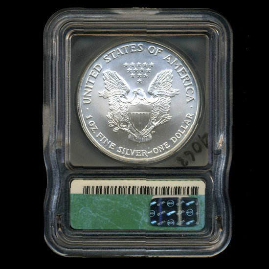 2005 Silver Eagle Graded GEM MS70 - 3