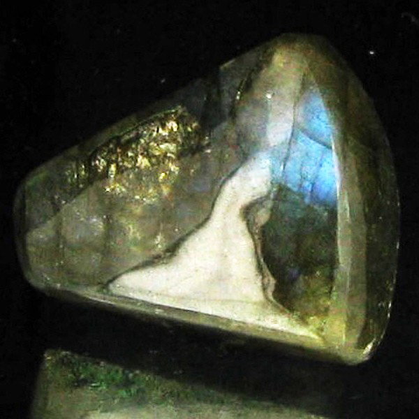 20.67ct RARE Translucent Labradorite Cabochon: Excellent Piece; well colored and cut; with treatment