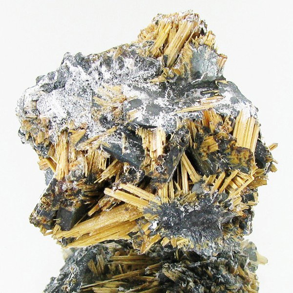 195ct Hematite With Rutile Crystals EST: $90 - $18: Rare Russian specimen