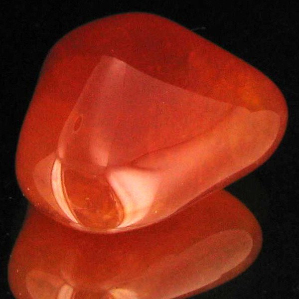 30.1ct Carnelian Freeform Cabochon: Excellent and well colored; with treatment