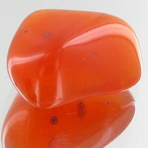 20.05ct Carnelian Freeform Cabochon: Excellent and well colored; with treatment