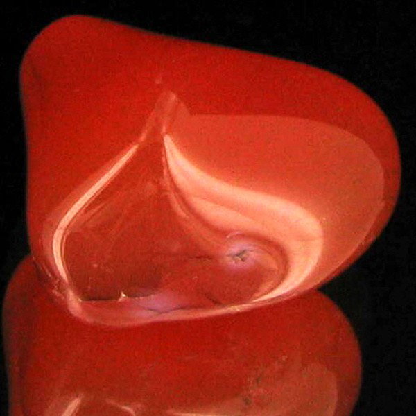 28.75ct Carnelian Freeform Cabochon: Excellent and well colored; with treatment