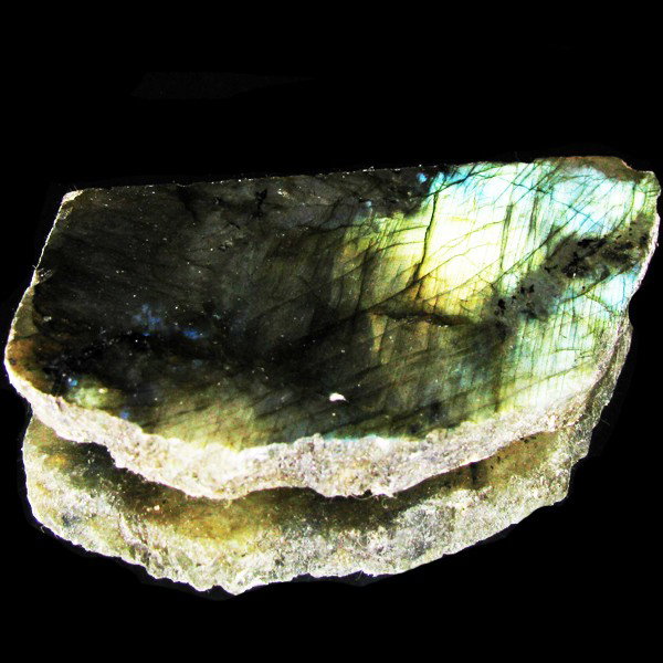 214.40ct Labradorite Polished Slab Peacock Colors: Excellent hi-grade piece; ready for final cutting